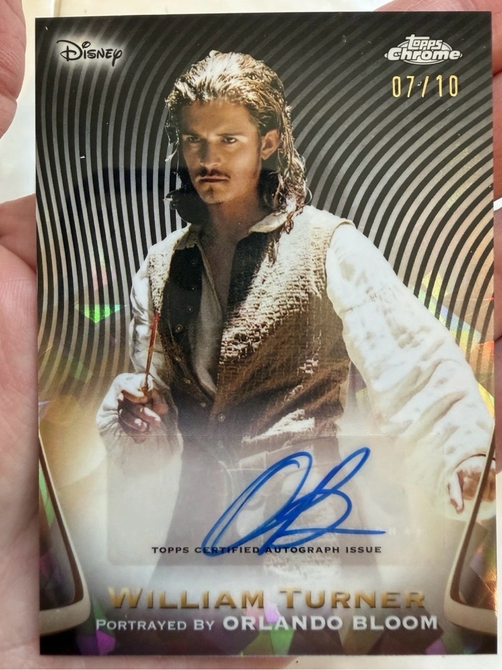William Turner - Orlando Bloom Auto Signed Collectible Topps Disney Card